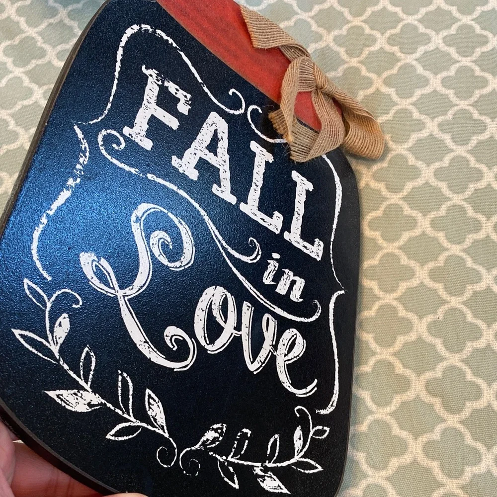 Fall In Love Mason Jar Wooden Hanging Decor